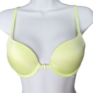 La senza Beyond Sexy front clip push up lime yellow bra size 34B C016